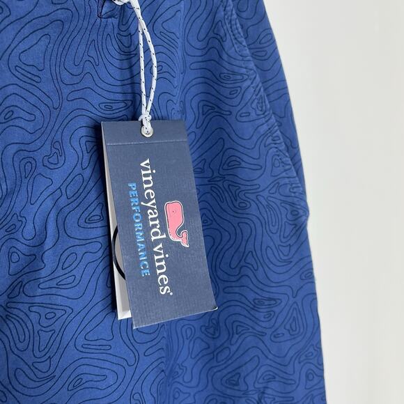 Vineyard Vines On The Go Pants Blue Printed Mens 34x34 Performance Geometric - Picture 6 of 8